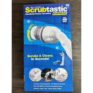 NEW Scrubtastic Express Bell Howell Handheld Power Scrubber Over 300 RPM
